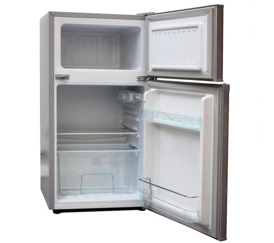 RAMTONS 90 LITRES DOUBLE DOOR DIRECT COOL FRIDGE, SILVER- RF/222