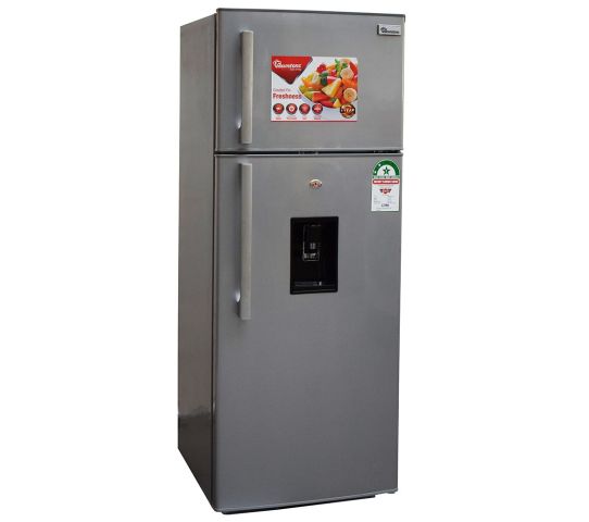 Ramtons 213 LITERS 2 DOOR DIRECT COOL FRIDGE + DISPENSER, SILVER- RF130