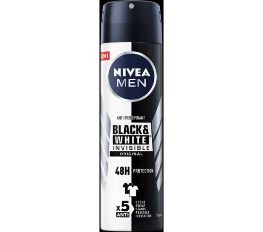 NIVEA MEN BLACK & WHITE INVISIBLE ORIGINAL DEODORANT SPRAY 150ML