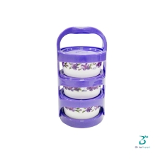 TIFFIN LUNCH BOX 3 TIER PRINTED