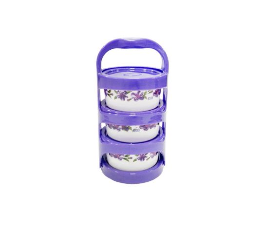 TIFFIN LUNCH BOX 3 TIER PRINTED