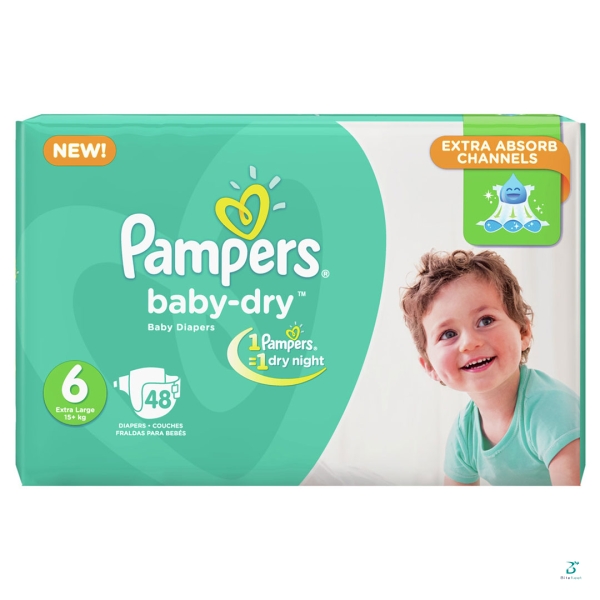 PAMPERS BABYDRY JUNIOUR SIZE6 48'S