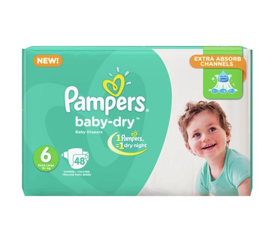 PAMPERS BABYDRY JUNIOUR SIZE6 48'S