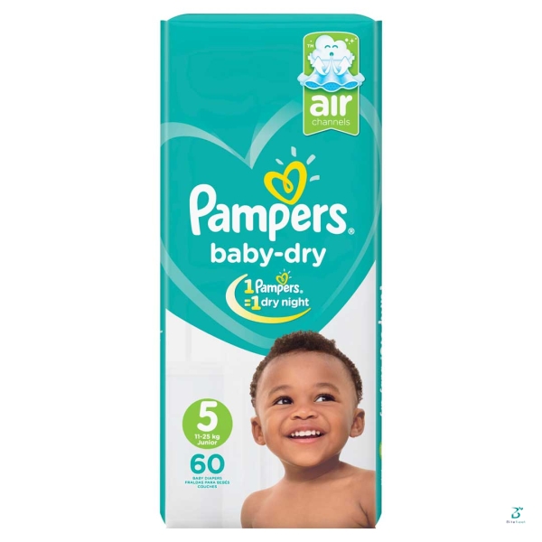 PAMPERS-JUNIOR-UNISEX- SIZ 5 60'S