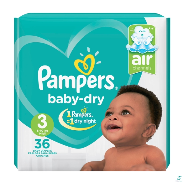 PAMPERS-MIDI-UNISEX-HC SIZE3 36'S