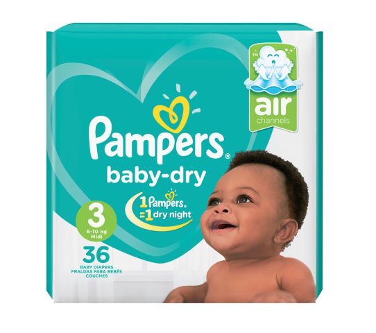 PAMPERS-MIDI-UNISEX-HC SIZE3 36'S