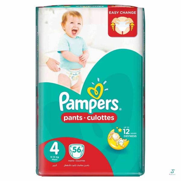 PAMPERS-PANTS-MAXI-UNISEX SIZE-4 56'S