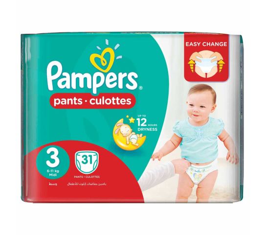 PAMPERS-PANTS-MIDI-UNISEX SIZE-3  31'S