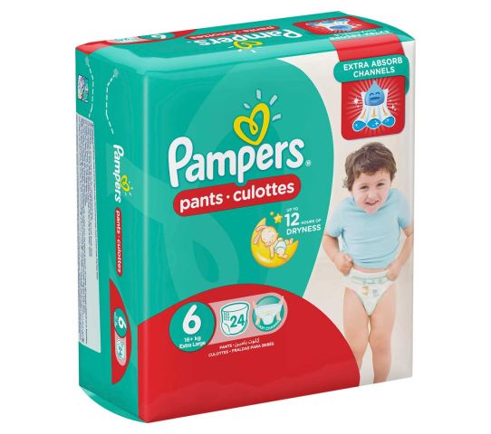 PAMPERS-PT-JR-UNISEX SIZE6 24'S