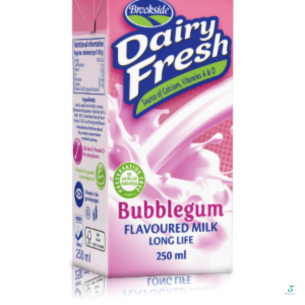 BROOKSIDE BUBBLE GUM FLAVOURED MILK 250ML PACK