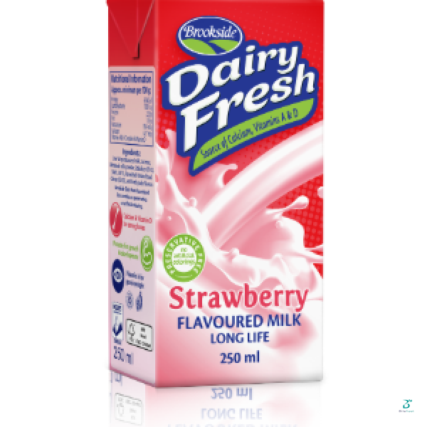 BROOKSIDE STRAWBERRY FLAVOURED MILK 250ML PACK