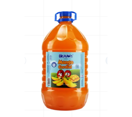 HIGHLANDS MANGO CORDIAL 5L