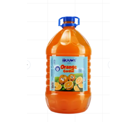 HIGHLANDS ORANGE CORDIAL 5L