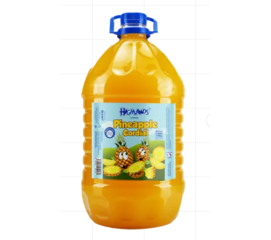 HIGHLANDS PINEAPPLE CORDIAL 5L