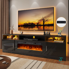 Modern Luxury LED TV Stand - Wood